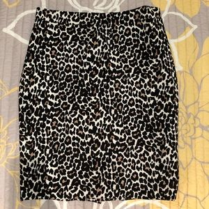 Jcrew Womens Leopard Pencil skirt
